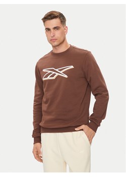 Reebok Bluza Vector Logo 100202412 Brązowy Regular Fit ze sklepu MODIVO w kategorii Bluzy męskie - zdjęcie 182743819