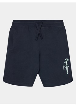 Pepe Jeans Szorty sportowe New Eddie Short PB800787 Granatowy Regular Fit ze sklepu MODIVO w kategorii Spodenki chłopięce - zdjęcie 182744119