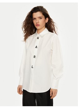 KARL LAGERFELD Koszula A1W11026 Biały Regular Fit ze sklepu MODIVO w kategorii Koszule damskie - zdjęcie 182744215