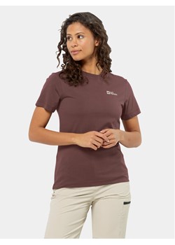 Jack Wolfskin T-Shirt Essential T 1808352 Fioletowy Regular Fit ze sklepu MODIVO w kategorii Bluzki damskie - zdjęcie 182744465