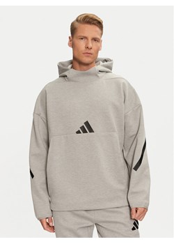 adidas Bluza Z.N.E. JE3070 Szary Loose Fit ze sklepu MODIVO w kategorii Bluzy męskie - zdjęcie 182744479
