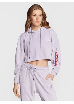 Alpha Industries Bluza 108041 Fioletowy Oversize ze sklepu MODIVO w kategorii Bluzy damskie - zdjęcie 182744517