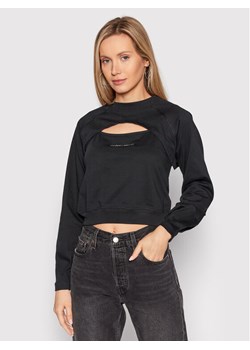 Converse Bluzka Twisted 10022960-A01 Czarny Relaxed Fit ze sklepu MODIVO w kategorii Bluzki damskie - zdjęcie 182744759