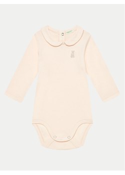 United Colors Of Benetton Body dziecięce 3I9WAB00G Różowy ze sklepu MODIVO w kategorii Body niemowlęce - zdjęcie 182744855