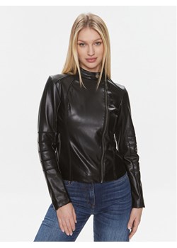 Guess Kurtka skórzana Ls Harley W4RL20 K8S30 Czarny Regular Fit ze sklepu MODIVO w kategorii Kurtki damskie - zdjęcie 182744978