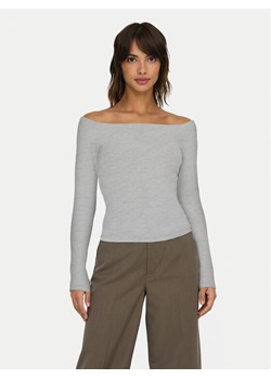 ONLY Bluzka Glamour 15339763 Szary Slim Fit ze sklepu MODIVO w kategorii Bluzki damskie - zdjęcie 182744979