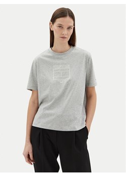 Tommy Hilfiger T-Shirt WW0WW45525 Szary Relaxed Fit ze sklepu MODIVO w kategorii Bluzki damskie - zdjęcie 182745235
