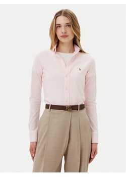 Polo Ralph Lauren Koszula 211924258018 Różowy Slim Fit ze sklepu MODIVO w kategorii Koszule damskie - zdjęcie 182745268