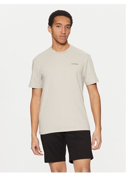 Calvin Klein T-Shirt Micro Logo K10K109894 Beżowy Regular Fit ze sklepu MODIVO w kategorii T-shirty męskie - zdjęcie 182745357