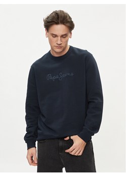 Pepe Jeans Bluza Joe Crew PM582574 Granatowy Regular Fit ze sklepu MODIVO w kategorii Bluzy męskie - zdjęcie 182745578