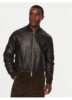 AMI PARIS Kurtka skórzana HJK131LH0044 Czarny Regular Fit ze sklepu MODIVO w kategorii Kurtki męskie - zdjęcie 182745648