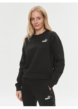 Puma Bluza Ess+ 676801 Czarny Regular Fit ze sklepu MODIVO w kategorii Bluzy damskie - zdjęcie 182745748