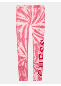 Guess Legginsy J3YB02 J1313 Różowy Slim Fit ze sklepu MODIVO w kategorii Spodnie dziewczęce - zdjęcie 182745758