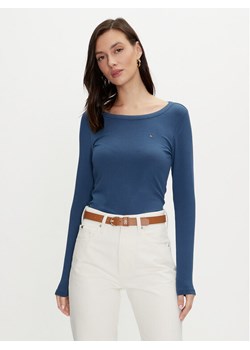 Tommy Hilfiger Bluzka WW0WW38869 Niebieski Slim Fit ze sklepu MODIVO w kategorii Bluzki damskie - zdjęcie 182745798