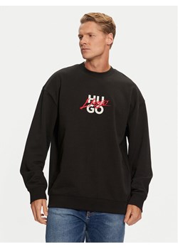 Hugo Bluza Dlongny 50521081 Czarny Relaxed Fit ze sklepu MODIVO w kategorii Bluzy męskie - zdjęcie 182746385