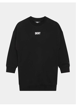 DKNY Sukienka dzianinowa D32894 S Czarny Regular Fit ze sklepu MODIVO w kategorii Sukienki dziewczęce - zdjęcie 182746408