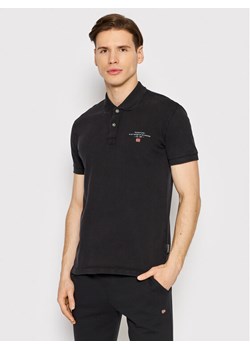 Napapijri Polo Elbas NP0A4GDL Czarny Regular Fit ze sklepu MODIVO w kategorii T-shirty męskie - zdjęcie 182746686