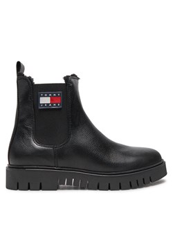 Tommy Jeans Sztyblety Chelsea EN0EN02626 Czarny ze sklepu MODIVO w kategorii Botki - zdjęcie 182746739