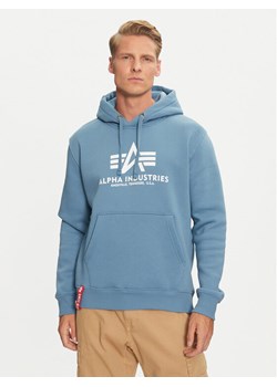Alpha Industries Bluza 178312 Niebieski Regular Fit ze sklepu MODIVO w kategorii Bluzy męskie - zdjęcie 182746797