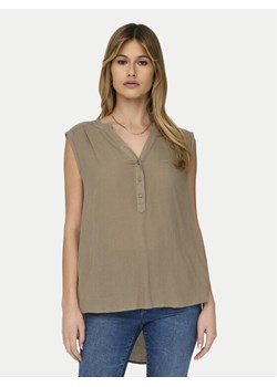 ONLY Bluzka Jette 15213420 Brązowy Regular Fit ze sklepu MODIVO w kategorii Bluzki damskie - zdjęcie 182746805