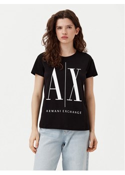 Armani Exchange T-Shirt 8NYTCX YJG3Z 1200 Czarny Regular Fit ze sklepu MODIVO w kategorii Bluzki damskie - zdjęcie 182747047