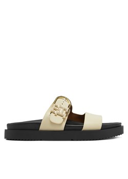 Tommy Hilfiger Klapki FW0FW08512 Écru ze sklepu MODIVO w kategorii Klapki damskie - zdjęcie 182747095
