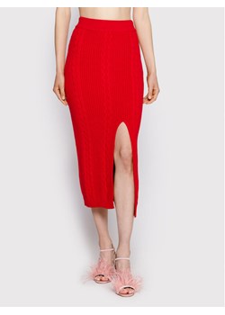 Patrizia Pepe Spódnica midi 8G0281/K037-R754 Czerwony Slim Fit ze sklepu MODIVO w kategorii Spódnice - zdjęcie 182747329