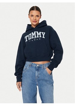 Tommy Jeans Bluza Varsity DW0DW19291 Granatowy Relaxed Fit ze sklepu MODIVO w kategorii Bluzy damskie - zdjęcie 182747429