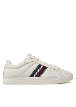 Tommy Hilfiger Sneakersy Icon Court Sneakers Stripes FW0FW08110 Biały ze sklepu MODIVO w kategorii Buty sportowe damskie - zdjęcie 182747778