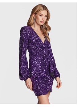 Pinko Sukienka koktajlowa Burano 100130 Y5LQ Fioletowy Regular Fit ze sklepu MODIVO w kategorii Sukienki - zdjęcie 182747786