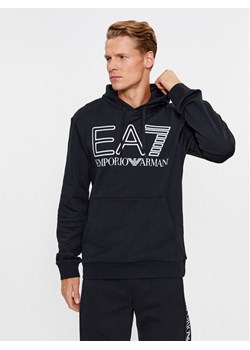 EA7 Emporio Armani Bluza 6RPM09 PJSHZ 1200 Czarny Regular Fit ze sklepu MODIVO w kategorii Bluzy męskie - zdjęcie 182748029