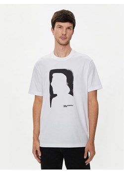 Karl Lagerfeld Jeans T-Shirt 245D1709 Biały Regular Fit ze sklepu MODIVO w kategorii T-shirty męskie - zdjęcie 182748048