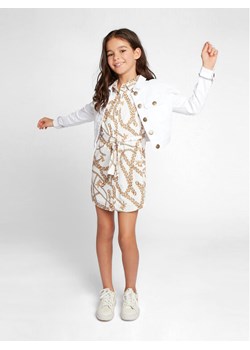 MICHAEL KORS KIDS Kurtka jeansowa R16126 S Biały Regular Fit ze sklepu MODIVO w kategorii Kurtki dziewczęce - zdjęcie 182748518