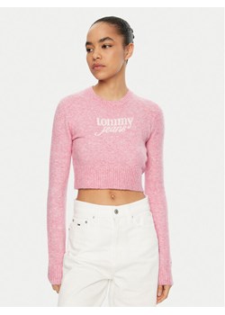 Tommy Jeans Sweter DW0DW19895 Różowy Regular Fit ze sklepu MODIVO w kategorii Swetry damskie - zdjęcie 182748565