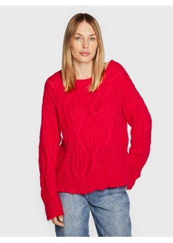 TWINSET Sweter 222TT3340 Czerwony Relaxed Fit ze sklepu MODIVO w kategorii Swetry damskie - zdjęcie 182748709