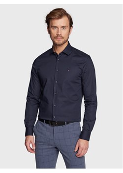 Tommy Hilfiger Koszula MW0MW25040 Granatowy Slim Fit - id: 0000301152262 - marki Tommy Hilfiger - 182748747 Tommy Hilfiger Koszula MW0MW25040 Granatowy Slim Fit ze sklepu MODIVO w kategorii Koszule męskie - zdjęcie 182748747