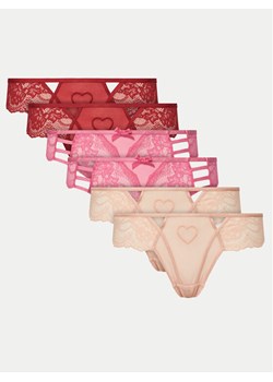 Hunkemöller Komplet 6 par fig brazylijskich 207186 Czerwony - id: 0000305241153 - marki Hunkemöller - 182748766 Hunkemöller Komplet 6 par fig brazylijskich 207186 Czerwony ze sklepu MODIVO w kategorii Majtki damskie - zdjęcie 182748766