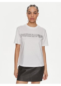 Patrizia Pepe T-Shirt 2M4389/J089-W103 Biały Regular Fit ze sklepu MODIVO w kategorii Bluzki damskie - zdjęcie 182748929