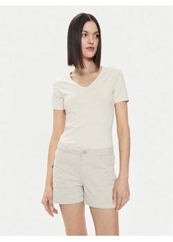4F T-Shirt 4FWSS24TTSHF1359 Écru Slim Fit ze sklepu MODIVO w kategorii Bluzki damskie - zdjęcie 182749089