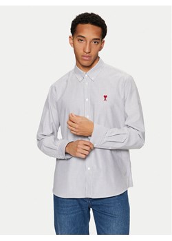 AMI PARIS Koszula BFUSH063.CO0087 Szary Regular Fit ze sklepu MODIVO w kategorii Koszule męskie - zdjęcie 182749188