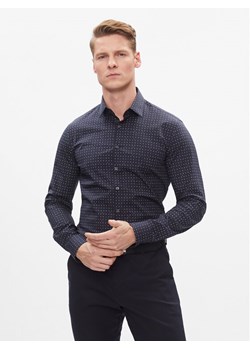 Calvin Klein Koszula K10K112298 Granatowy Slim Fit ze sklepu MODIVO w kategorii Koszule męskie - zdjęcie 182749636