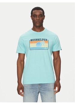 Quiksilver T-Shirt EQYZT08065 Turkusowy Regular Fit ze sklepu MODIVO w kategorii T-shirty męskie - zdjęcie 182749845