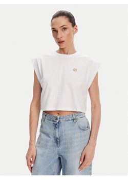TWINSET Top 251TT2043 Biały Regular Fit ze sklepu MODIVO w kategorii Bluzki damskie - zdjęcie 182749989