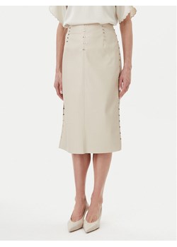 Bruuns Bazaar Spódnica z imitacji skóry Tuanelle BBW4392 Beżowy Regular Fit ze sklepu MODIVO w kategorii Spódnice - zdjęcie 182750108