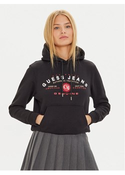Guess Jeans Bluza W4BQ20 KC811 Czarny Regular Fit ze sklepu MODIVO w kategorii Bluzy damskie - zdjęcie 182750229