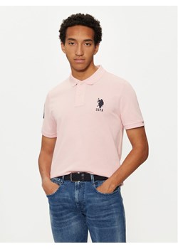 U.S. Polo Assn. Polo MUP3313 Różowy Regular Fit ze sklepu MODIVO w kategorii T-shirty męskie - zdjęcie 182750245