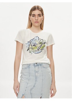 Liu Jo Sport T-Shirt TA4202 JS003 Écru Regular Fit ze sklepu MODIVO w kategorii Bluzki damskie - zdjęcie 182750285