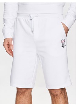 KARL LAGERFELD Szorty sportowe 705423 532900 Biały Regular Fit ze sklepu MODIVO w kategorii Spodenki męskie - zdjęcie 182750417