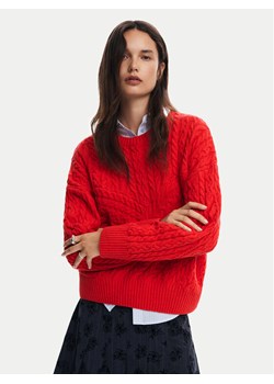 Desigual Sweter Exeter 24WWJF74 Czerwony Regular Fit ze sklepu MODIVO w kategorii Swetry damskie - zdjęcie 182750479