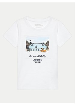 Guess T-Shirt N4GI16 K6XN4 Biały Regular Fit ze sklepu MODIVO w kategorii Bluzki dziewczęce - zdjęcie 182750499